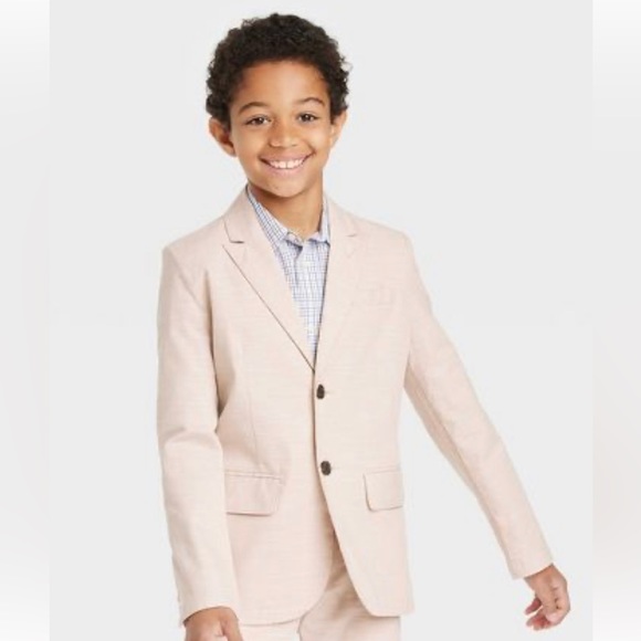 Cat & Jack Other - Boys' Chambray Blazer Jacket - Cat & Jack-Beige